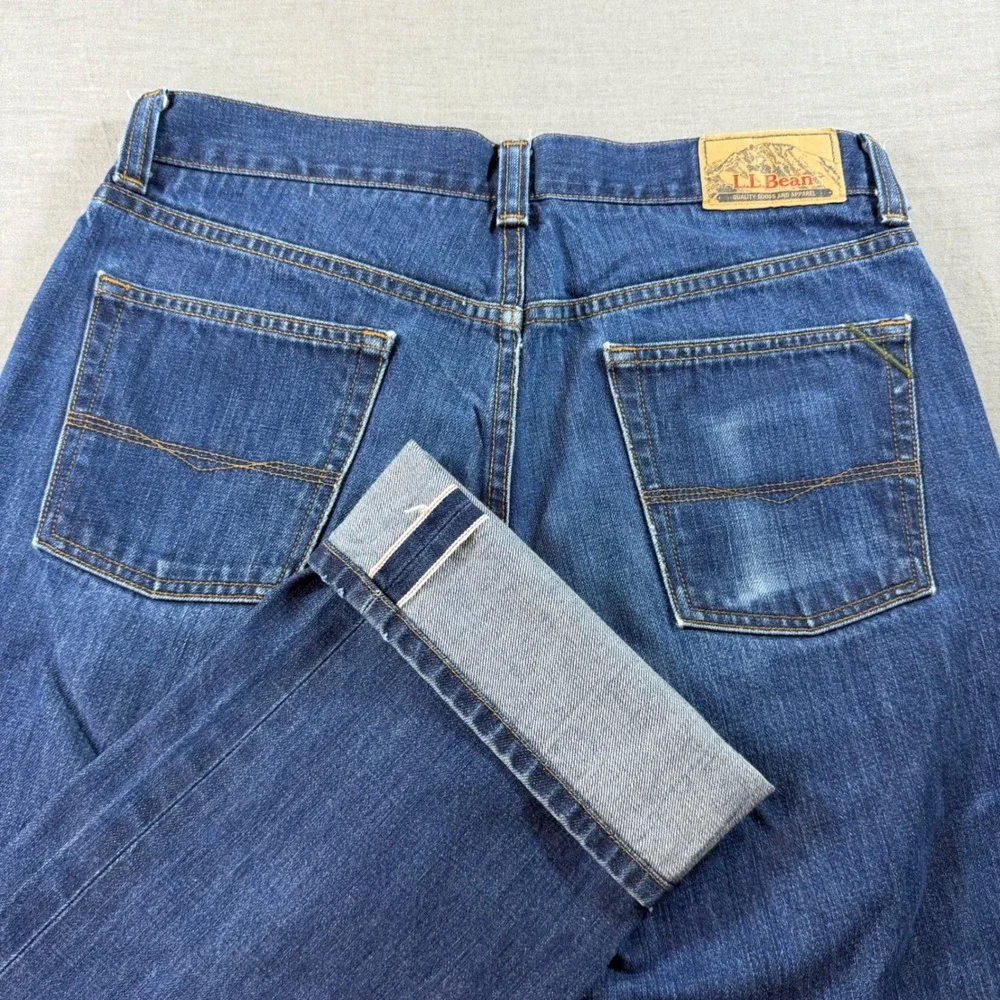 LL Bean Selvedge Denim Jeans Mens 32x32 Limited Edition No. 1176/1912 Button Fly